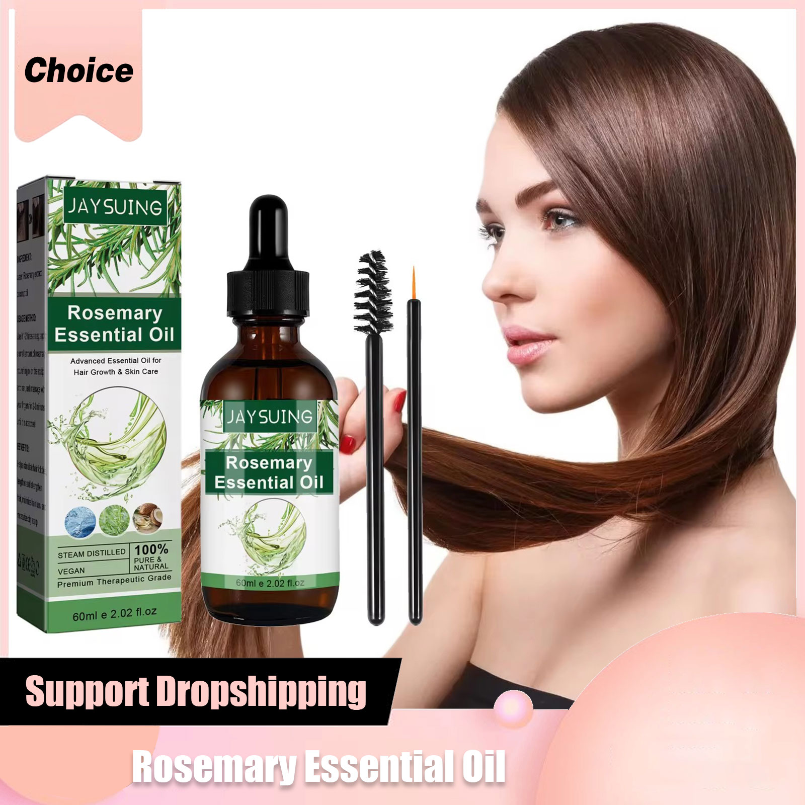 Hair Care Growth - Rozemarijn Essentiële Olie Voor Haargroei Hoofdhuid