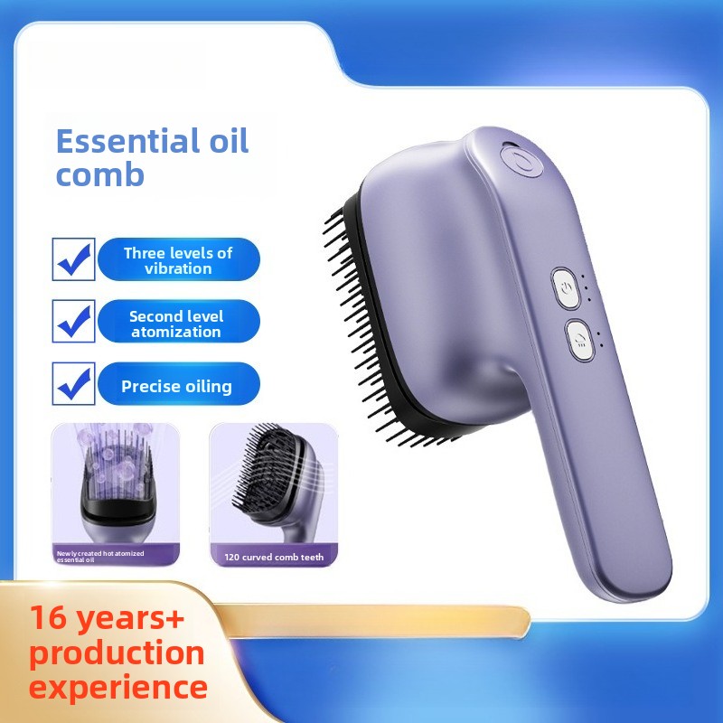 Hair Care Essential Oil Atomizing - Elektrische essentiële olie massageborstel grote spray