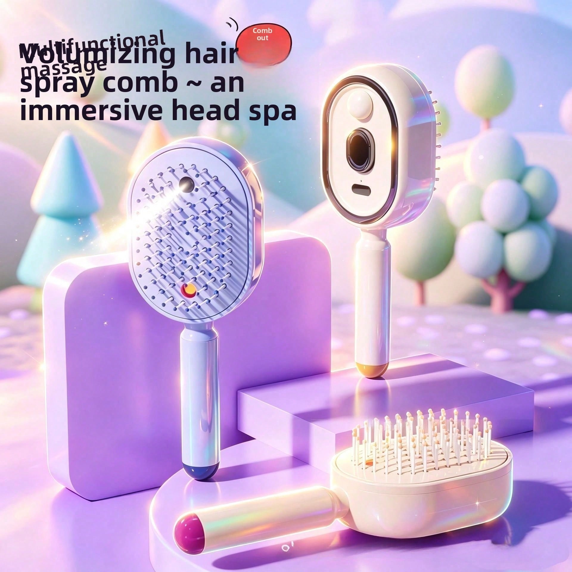 Hair Care Essential Oil Atomizing - Elektrische Spray Airbag Massagekam, Essentiële Olie