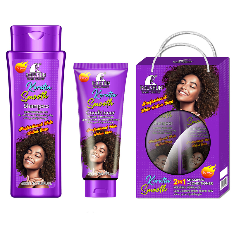 Hair Care Keratin - Keratine Shampoo + Conditioner Set reinigt
