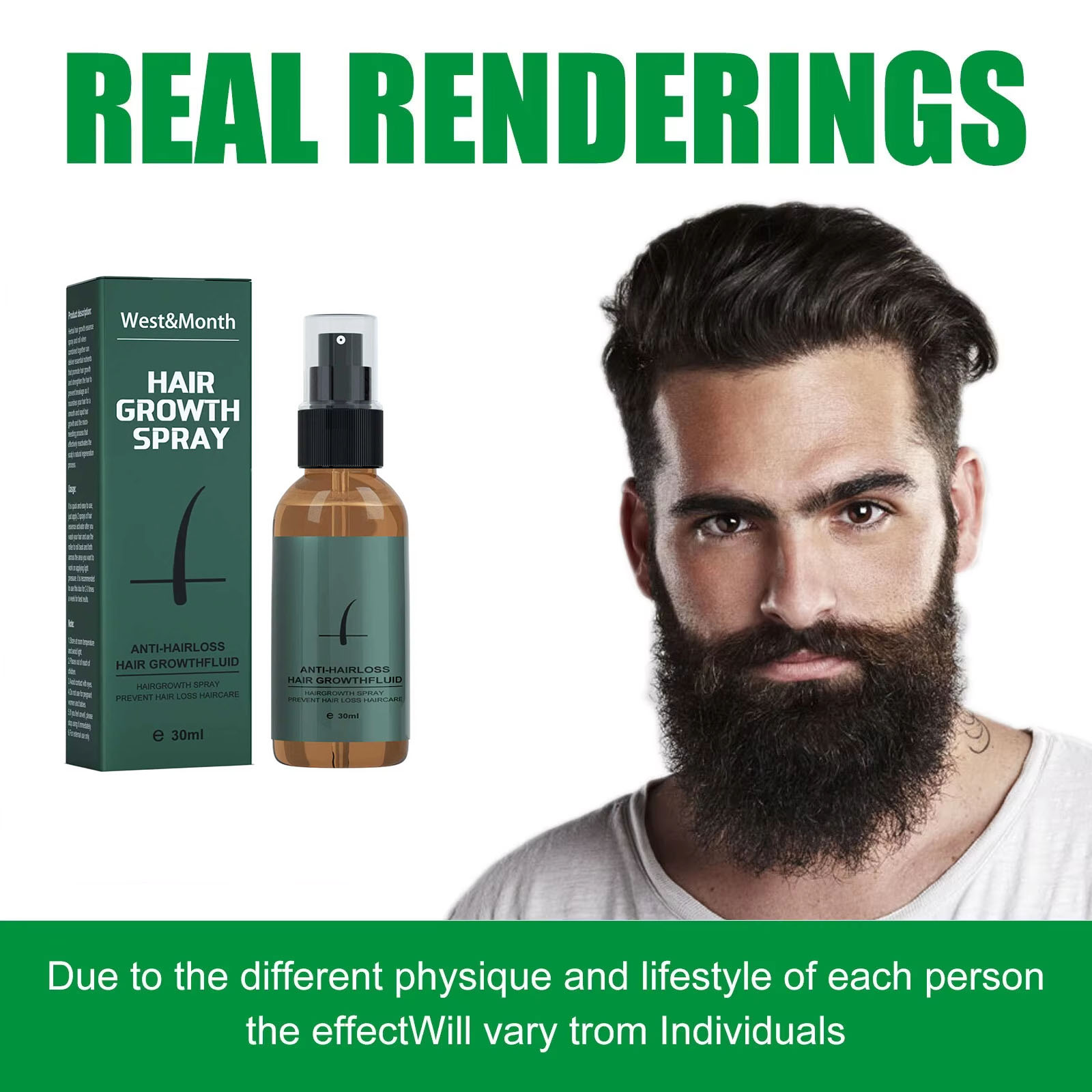 Natuurlijke Mannen Baardgroei  - Hair Care Essential Oil Atomizing recensie en prijs