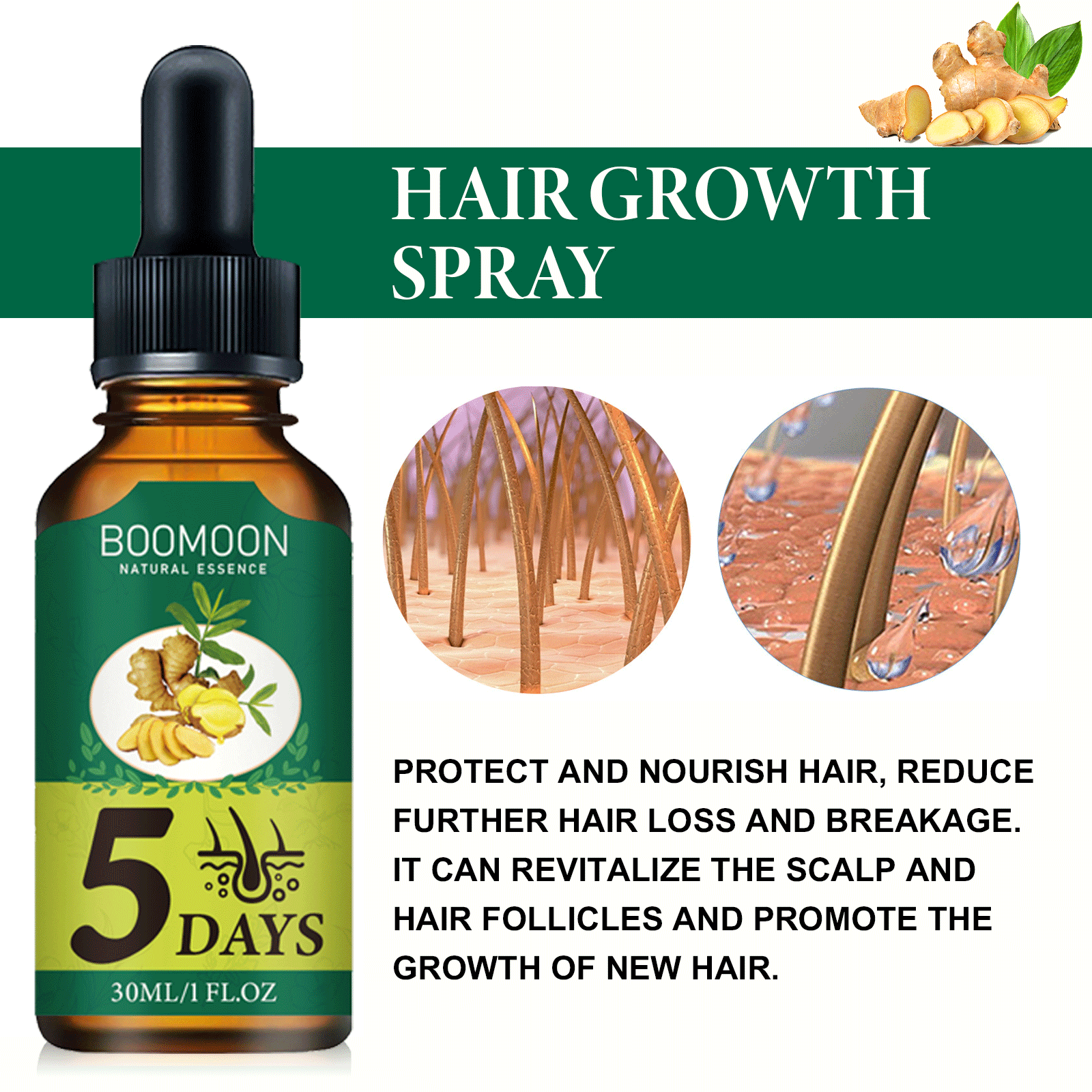 Gember Haargroei Essentie Olie - Hair Care Essential Oil Atomizing recensie en prijs