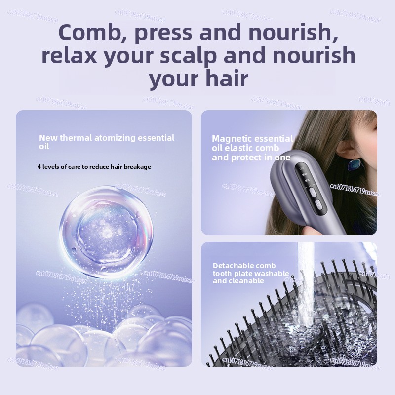 Elektrische hoofdmassageborste - Hair Care Essential Oil Atomizing recensie en prijs